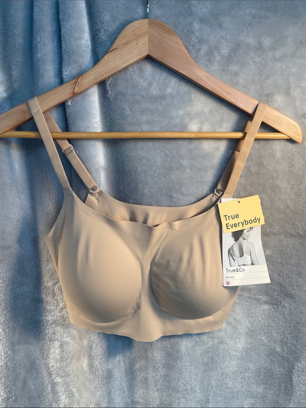 True & Co. True Everybody Seamless Scoop Bra - Beige